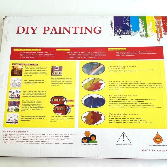 DIY Painting By Numbers 50cm X 40cm Seascape Lighthouse New With Box - Picture 5 of 6